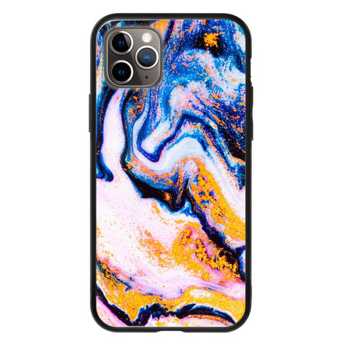 фото Чехол (клип-кейс) deppa glass case, для apple iphone 11 pro, фиолетовый агат [87256]