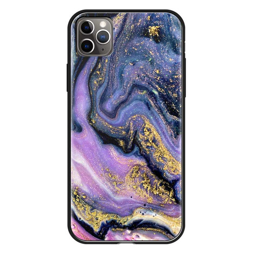 фото Чехол (клип-кейс) deppa glass case, для apple iphone 11 pro max, фиолетовый агат [87270]