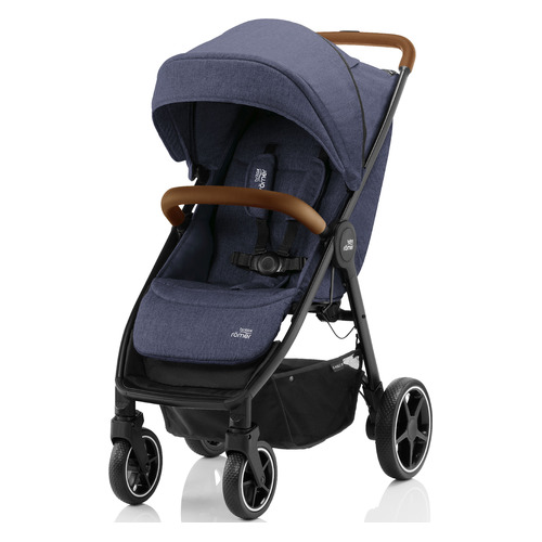 фото Прогулочная коляска britax roemer b-agile r, navy ink/brown [2000032875]