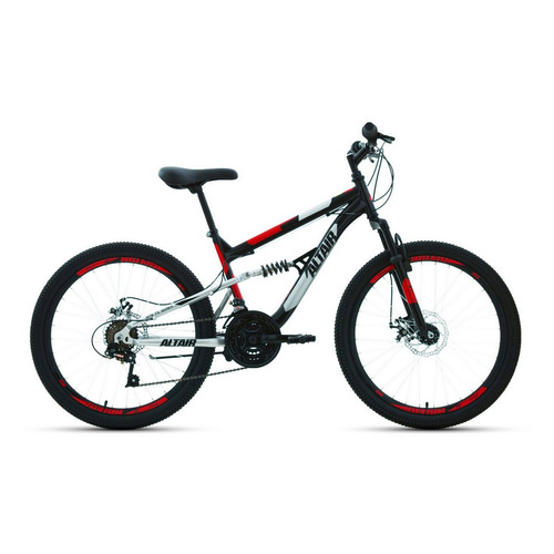 

Велосипед Altair MTB FS 24 disc (2021) горный (подростк.) рам.:15" кол.:24" черный/красный (RBKT1F14, MTB FS 24 disc