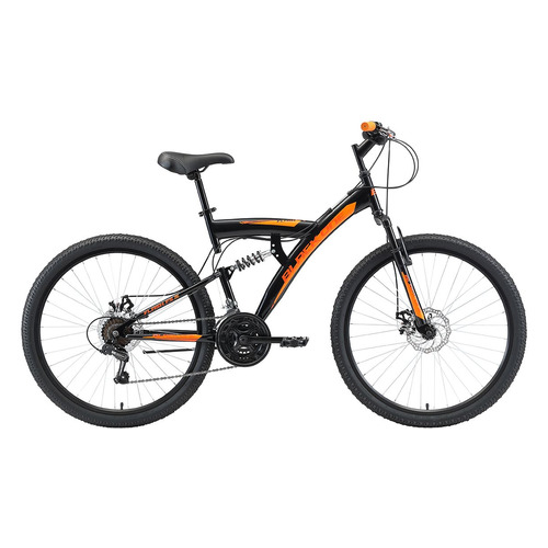 фото Велосипед black one flash fs 26 d (2021) горный рам.:20" кол.:26" черный/оранжевый 22кг (hd00000375)