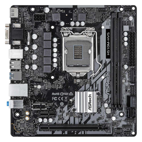 фото Материнская плата asrock h510m-hvs, lga 1200, intel h510, matx, ret