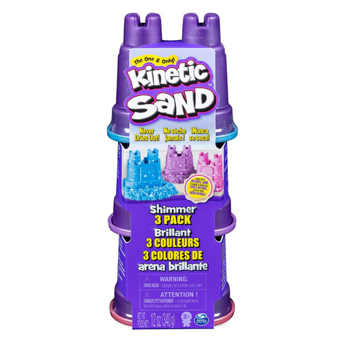 фото Набор для лепки kinetic sand мерцание - 3 цвета (6053520)