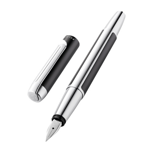 

Ручка перьев. Pelikan Elegance Pura P40 (PL817127) антрацитовый/серебристый F сталь нержавеющая карт, P40