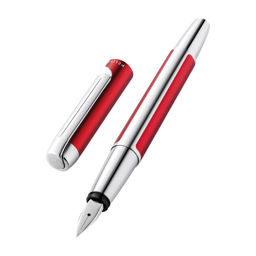 

Ручка перьев. Pelikan Elegance Pura P40 (PL817189) бордовый/серебристый F сталь нержавеющая карт.уп., P40