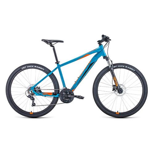 фото Велосипед forward apache 27.5 3.2 disc (2021) горный рам.:19" кол.:27.5" бирюзовый/оранжевый 14.1кг