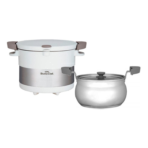 

Термокастрюля Thermos KBC-3000 PWH, 3л, белый/ серебристый, KBC-3000 PWH