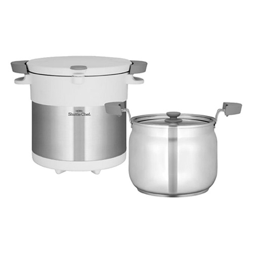 

Термокастрюля Thermos KBC-4500 PWH, 4.5л, белый/ серебристый, KBC-4500 PWH