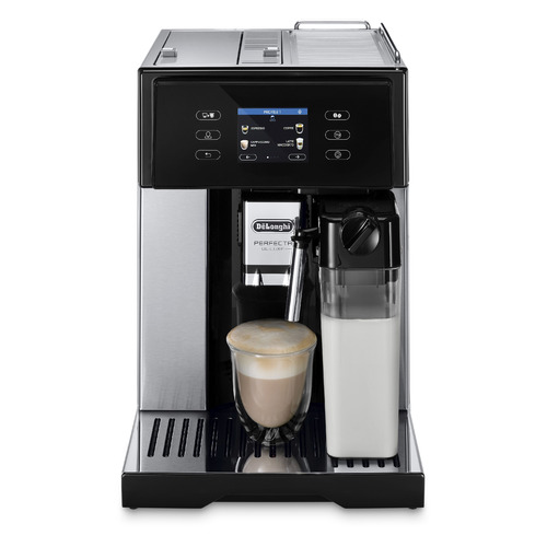 фото Кофемашина delonghi perfecta deluxe esam460.80.mb, серебристый/черный