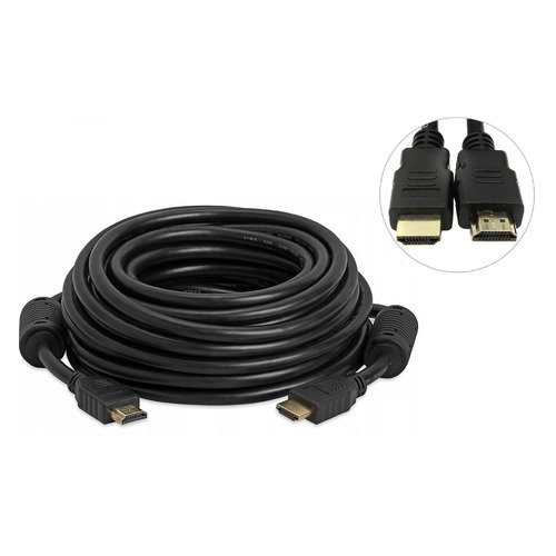 фото Кабель соединительный аудио-видео premier, hdmi (m) - hdmi (m) , ver 1.4, 20м, gold ф/фильтр, черный [5-813 20.0] noname