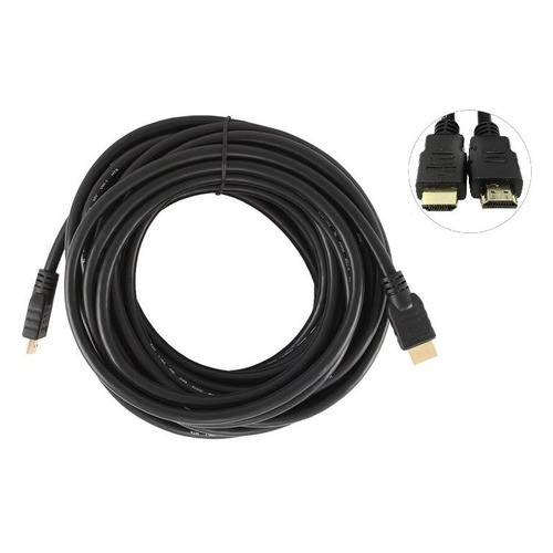 фото Кабель соединительный аудио-видео premier, hdmi (m) - hdmi (m) , ver 1.4, 15м, gold черный [5-815 15.0] noname