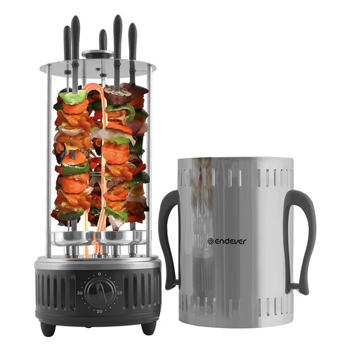 Шашлычница электрическая Endever Grillmaster 290 1100Вт черный/серебристый