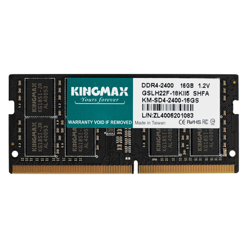 фото Модуль памяти kingmax km-sd4-2400-16gs ddr4 - 16гб 2400, so-dimm, ret