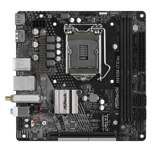 фото Материнская плата asrock h410m-itx/ac, lga 1200, intel h410, mini-itx, ret