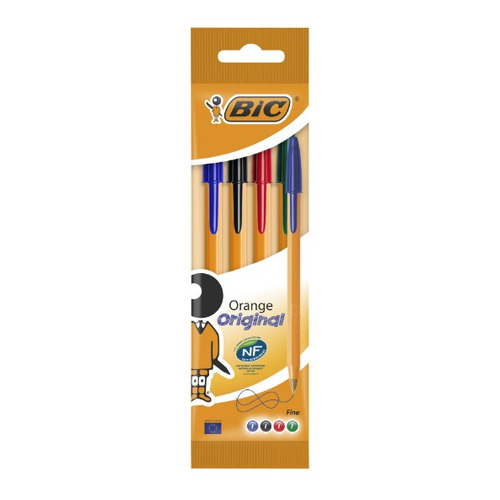 

Набор ручек шариков. Bic Orange Fine (8308541) оранжевый d=0.8мм пакет (4шт) 10 шт./кор., Orange Fine