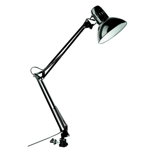 фото Светильник настольный arte lamp senior, на струбцине, 40вт, черный [a6068lt-1bk]