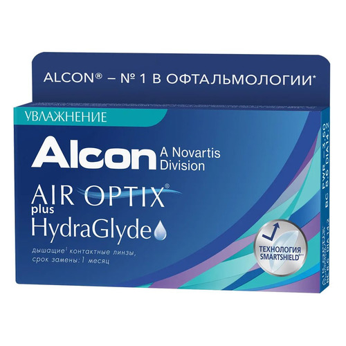 

Контактные линзы ALCON Air Optix plus HydraGlyde, 8.6мм, -1,25, 3шт, Air Optix plus HydraGlyde