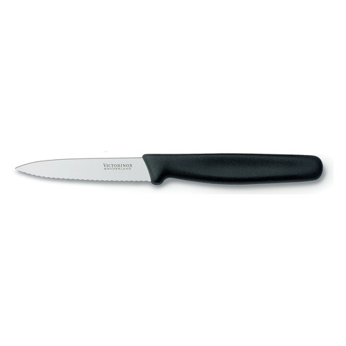 

Нож кухонный Victorinox Standart, для чистки овощей и фруктов, 80мм, заточка серрейтор, стальной, черный [5.3033], Standart