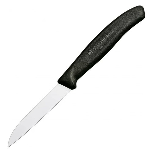 

Нож кухонный Victorinox Swiss Classic, для овощей, 80мм, заточка прямая, стальной, черный [6.7403], Swiss Classic