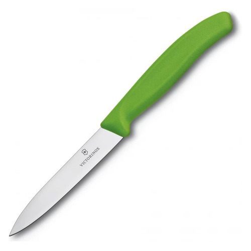 

Нож кухонный Victorinox Swiss Classic, для овощей, 100мм, заточка прямая, стальной, зеленый [6.7706.l114], Swiss Classic