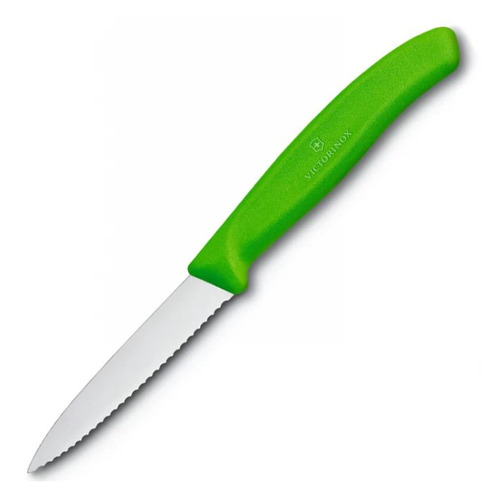 

Нож кухонный Victorinox Swiss Classic, для овощей, 80мм, заточка серрейтор, стальной, зеленый [6.7636.l114], Swiss Classic