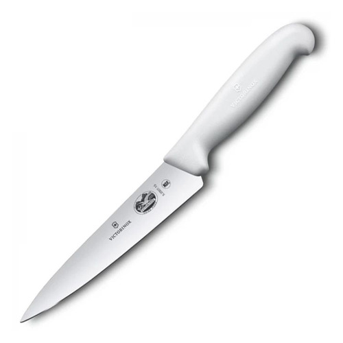 

Нож кухонный Victorinox Fibrox (5.2007.15) стальной разделочный для мяса лезв.151мм прямая заточка б, Белый, Fibrox