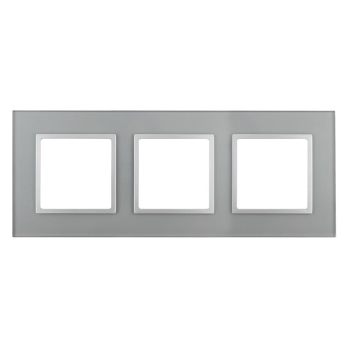 

Рамка Эра Elegance 14-5103-03 3x стекло алюминий (упак.:1шт), 14-5103-03