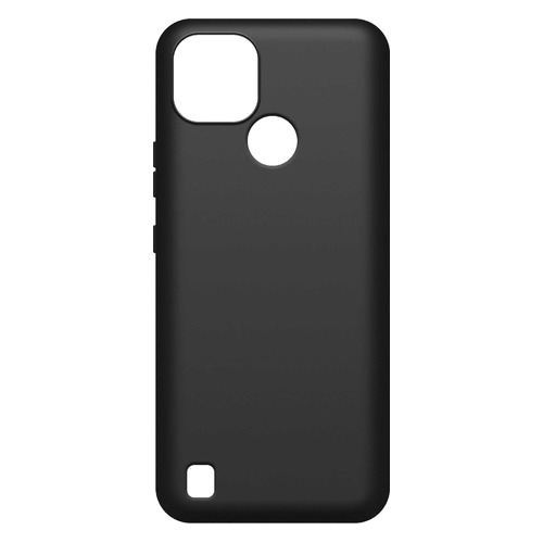 фото Чехол (клип-кейс) borasco silicone case, для realme c21, черный (матовый) [40041]