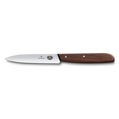 

Нож кухонный Victorinox Rosewood, для чистки овощей и фруктов, 100мм, заточка серрейтор, стальной, дерево [5.0730], Rosewood