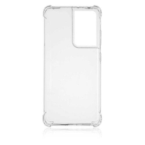 фото Чехол (клип-кейс) brosco, для samsung galaxy s21 ultra, прозрачный [ss-s21u-hard-tpu-transparent] noname