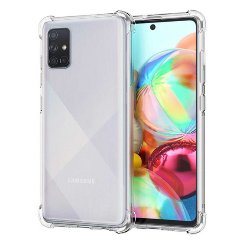 фото Чехол (клип-кейс) brosco, для samsung galaxy a71, прозрачный [ss-a71-hard-tpu-transparent] noname