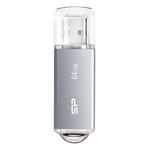 

Флешка USB Silicon Power Ultima II-I Series 64ГБ, USB2.0, серебристый [sp064gbuf2m01v1tb6], II-I Series
