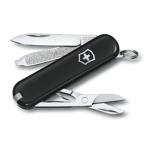 

Складной нож Victorinox Classic Dark Illusion, функций: 7, 58мм, черный , коробка картонная [0.6223.3g], Classic Dark Illusion