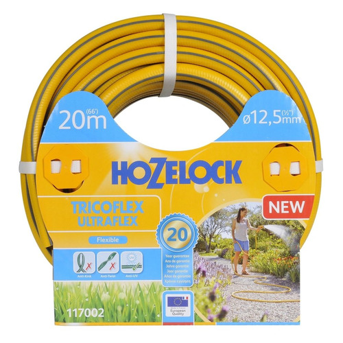 

Шланг HoZelock Tricoflex Ultraflex 117002 1/2" 20м поливочный армированный желтый (Б0046559), Tricoflex Ultraflex 117002
