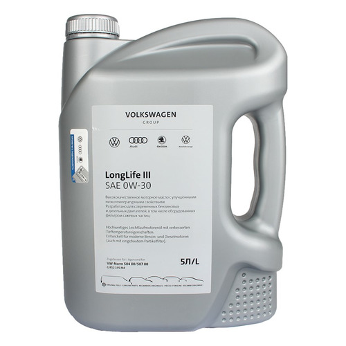 

Моторное масло VAG Longlife III 0W-30 5л. синтетическое [gr52195m4], Longlife III