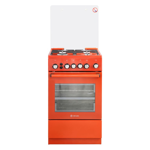 

Газовая плита DE LUXE 5040.40г (кр) ЧР-017, газовая духовка, стеклянная крышка, терракотовый, 5040.40г (кр) ЧР-017