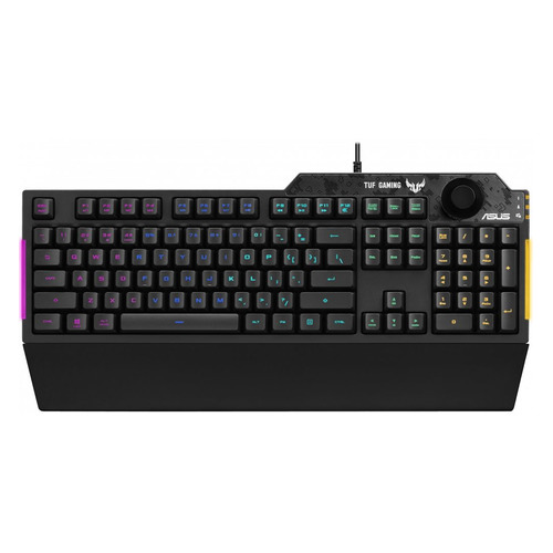 

Клавиатура ASUS RA04 TUF, USB, c подставкой для запястий, черный [90mp01x0-bkra00], RA04 TUF