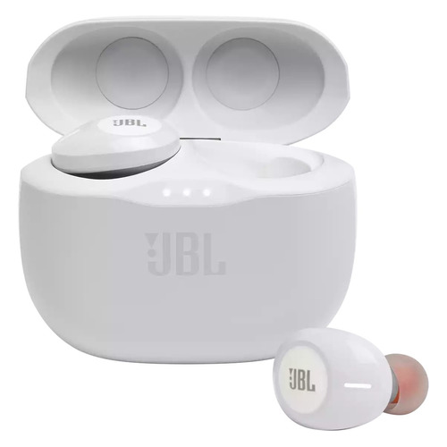 фото Гарнитура jbl t125 tws, bluetooth, вкладыши, белый [jblt125twswht]