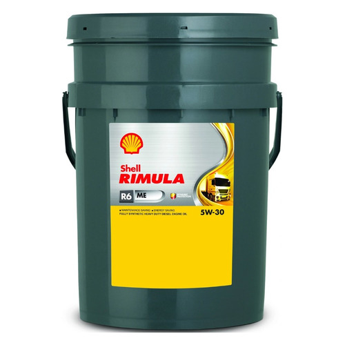 фото Моторное масло shell rimula r6 me 5w-30 20л. синтетическое [550052172]