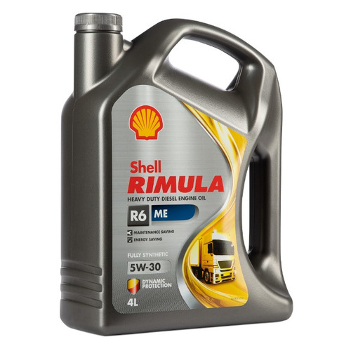 фото Моторное масло shell rimula r6 me 5w-30 4л. синтетическое [550052171]