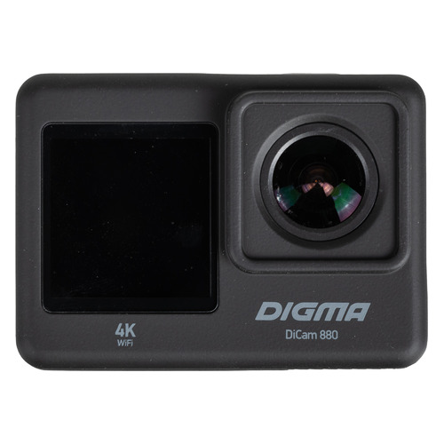 

Экшн-камера Digma DiCam 880 (внешний микрофон/пульт ДУ), 4K, WiFi, черный [dc880], 880