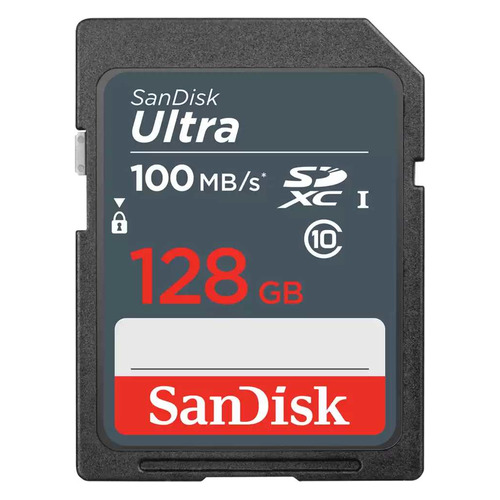 

Карта памяти SDXC UHS-I Sandisk Ultra 128 ГБ, 100 МБ/с, Class 10, SDSDUNR-128G-GN3IN, 1 шт., SDSDUNR-128G-GN3IN