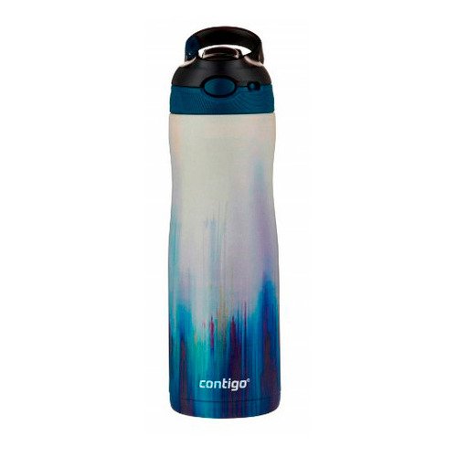 фото Термос-бутылка contigo ashland couture chill, 0.59л, белый/ синий