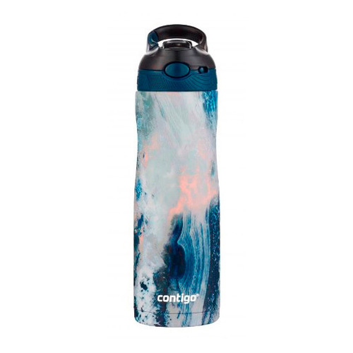 фото Термос-бутылка contigo ashland couture chill, 0.59л, синий/ белый