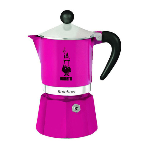 

Кофеварка Bialetti Rainbow 0.24л алюминий фуксия (5013), Rainbow