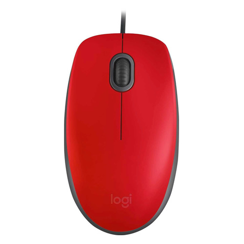 

Мышь Logitech M110 Silent (M110s), оптическая, проводная, USB, красный и черный [910-005489], M110 Silent (M110s)