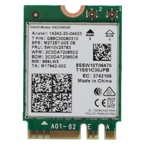 

Адаптер Intel Original (AX210.NGWG 999LWX) AX210.NGWG, AX210.NGWG