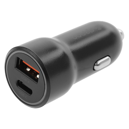 фото Автомобильное зарядное устройство deppa 11298, usb + usb type-c, 3a, черный