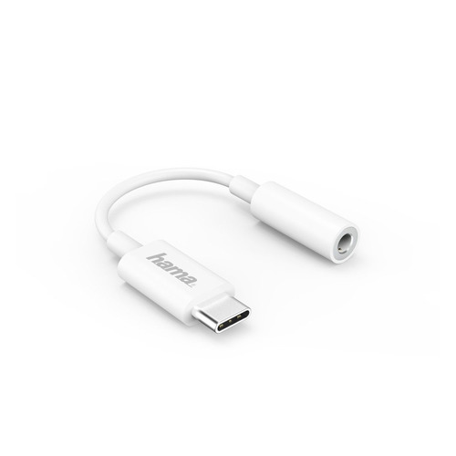 

Адаптер HAMA H-183307, USB Type-C (m) - Jack 3.5 (m), белый [00183307], H-183307