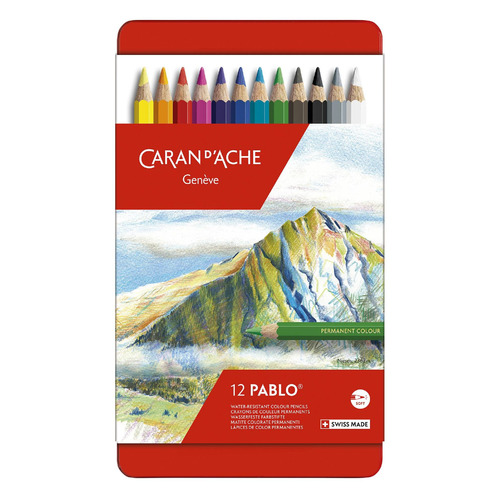 

Карандаши Carandache 666.312 666.312, шестигранный, дерево, 3.8мм, коробка металлическая, 12шт, 666.312